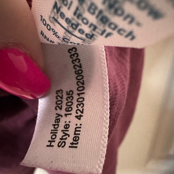 Marine Layer Deep Red Crew Neck Long Sleeve Tee Shirt - Picture 6 of 6